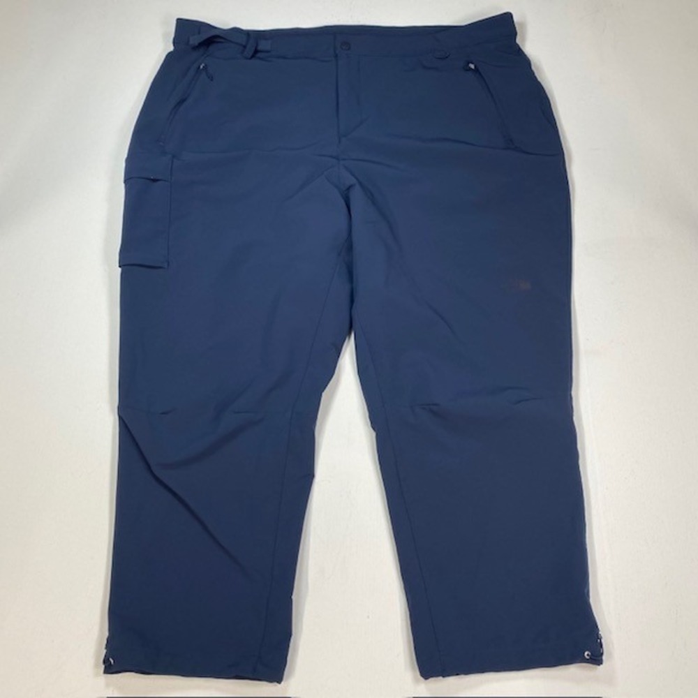 The North Face Womens Plus Bridgeway Ankle Pants 24W Navy Blue Outdoor SPF 40+